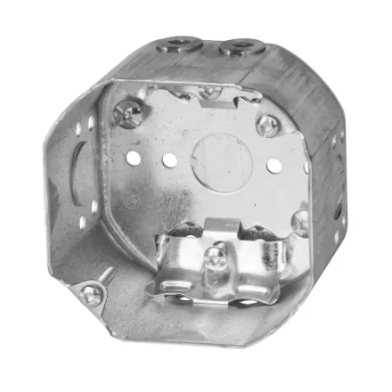 Octagon Deep Box With Wire Clamp