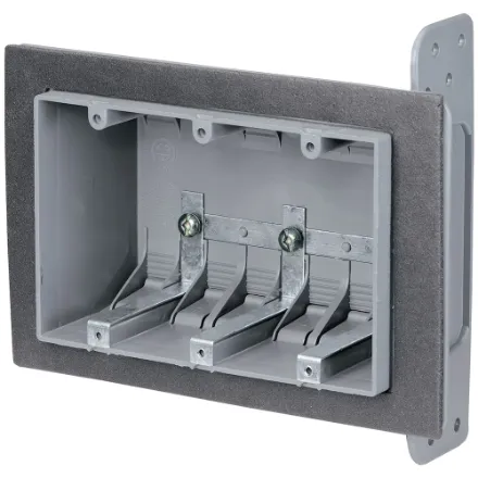 3 Gang Plastic Box With Gasket