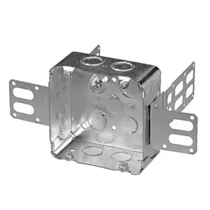 4 11/16" Steel Square Deep Wrap-Around Box With Knockout