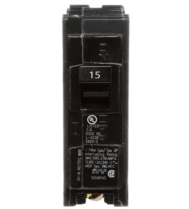 Siemens 1P 15A Breaker