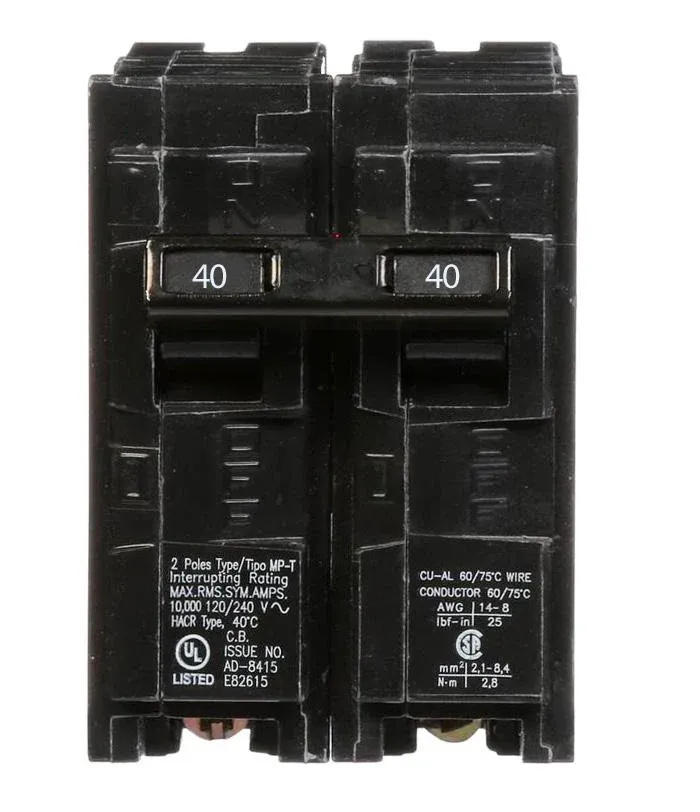 Siemens 2 Pole 40 Amp Breaker
